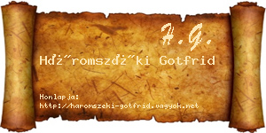 Háromszéki Gotfrid névjegykártya